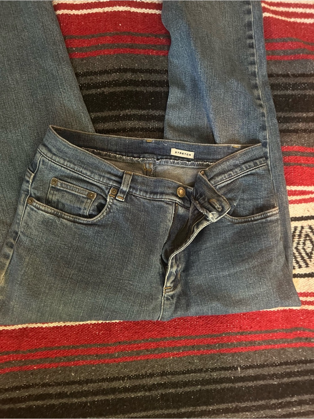 New York & Company Women's Mid Blue High Rise mom Jeans